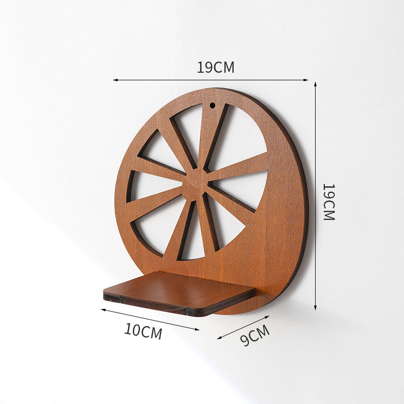 Retro Wall Home Decor Hydroponic Plant Solid Wood Shelving A breathe of home