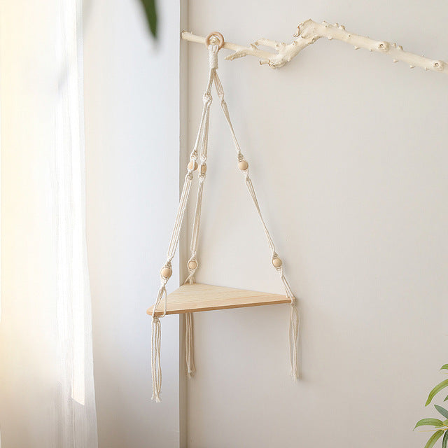 Macrame Shelves For Bedroom Plant Boho Home Decor Chr A breathe of home