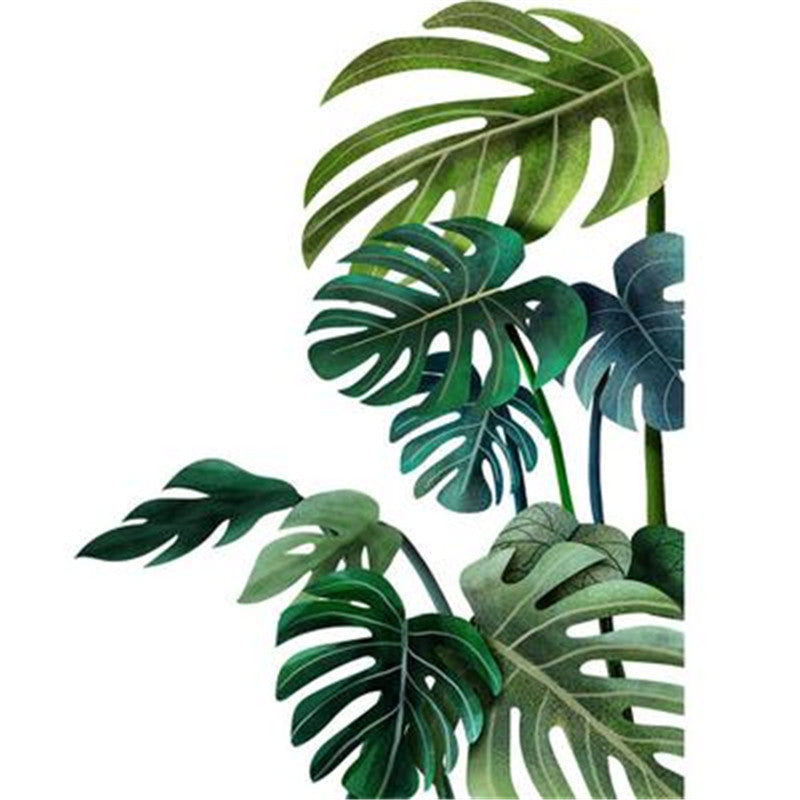 Tropical Plant Turtle Leaf Wall Sticker Home Decor  Beach Palm Leave Art Wall Decal For Kids Room Living Room Bedroom Mural A breathe of home