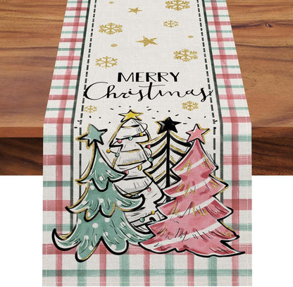 Abreatheofhome Christmas Trees Holiday Table Runner
