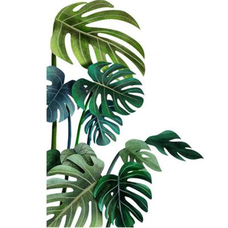 Tropical Plant Turtle Leaf Wall Sticker Home Decor  Beach Palm Leave Art Wall Decal For Kids Room Living Room Bedroom Mural A breathe of home