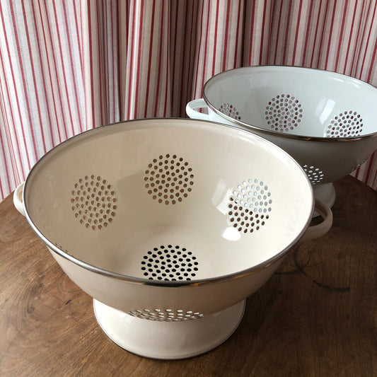 Enamel Drain Basket Vegetable Fruit Storage Basket Water Filter Strainer For Kitchen Dining Room A breathe of home
