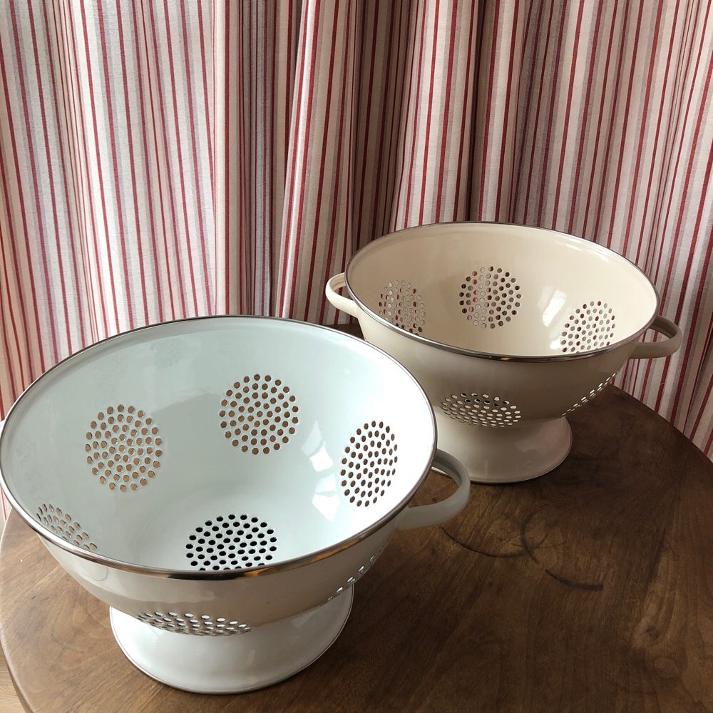 Enamel Drain Basket Vegetable Fruit Storage Basket Water Filter Strainer For Kitchen Dining Room A breathe of home