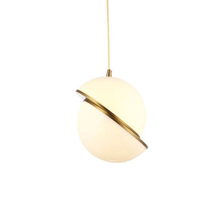 Nordic Modern Pendant Lights For Dining Room Bedroom Restaurant Decor Hotel Golden LED Hanging Lamp Fixture White Ball Lampshade A breathe of home