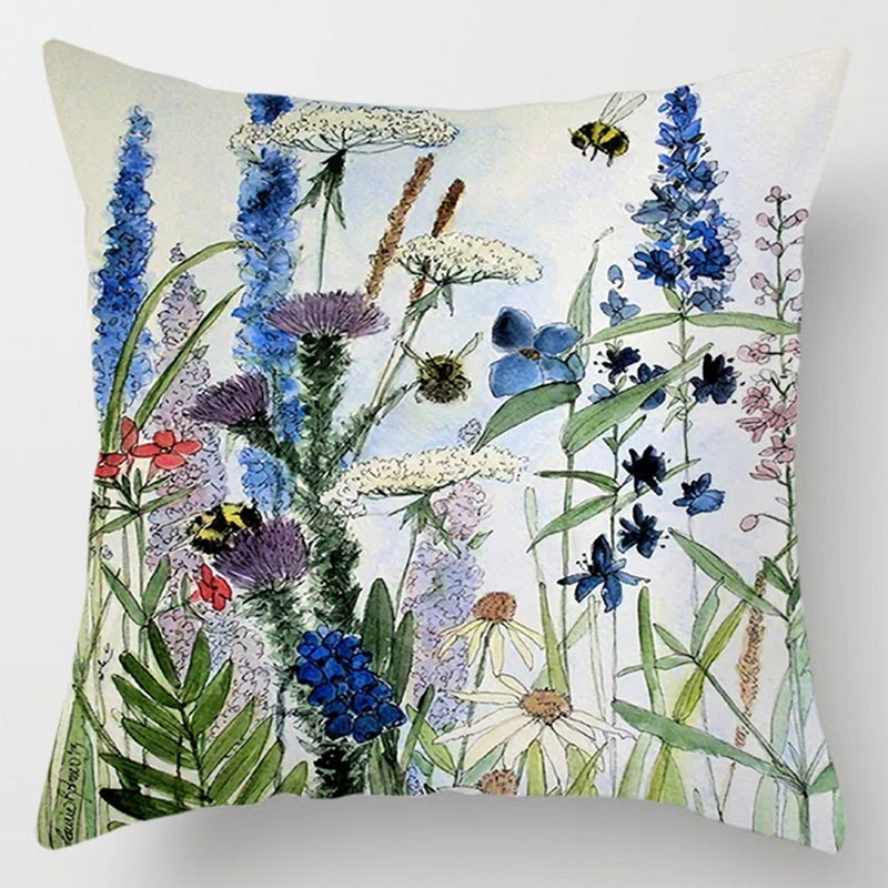 Floral Plant Pattern Cushion Cover Bedroom Decor A breathe of home