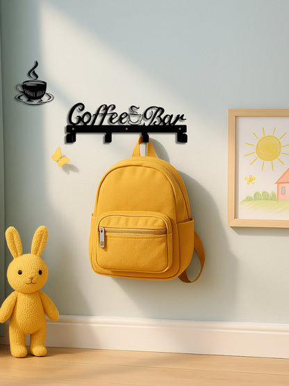 Coffee Cup Rack With Hooks - Wall-Mounted Metal Organizer For Kitchen Decor A breathe of home