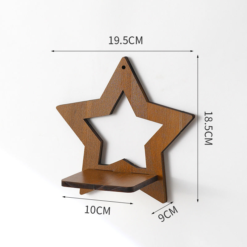 Retro Wall Home Decor Hydroponic Plant Solid Wood Shelving A breathe of home