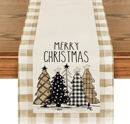 Abreatheofhome Christmas Trees Holiday Table Runner