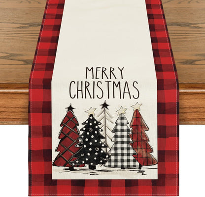 Abreatheofhome Christmas Trees Holiday Table Runner