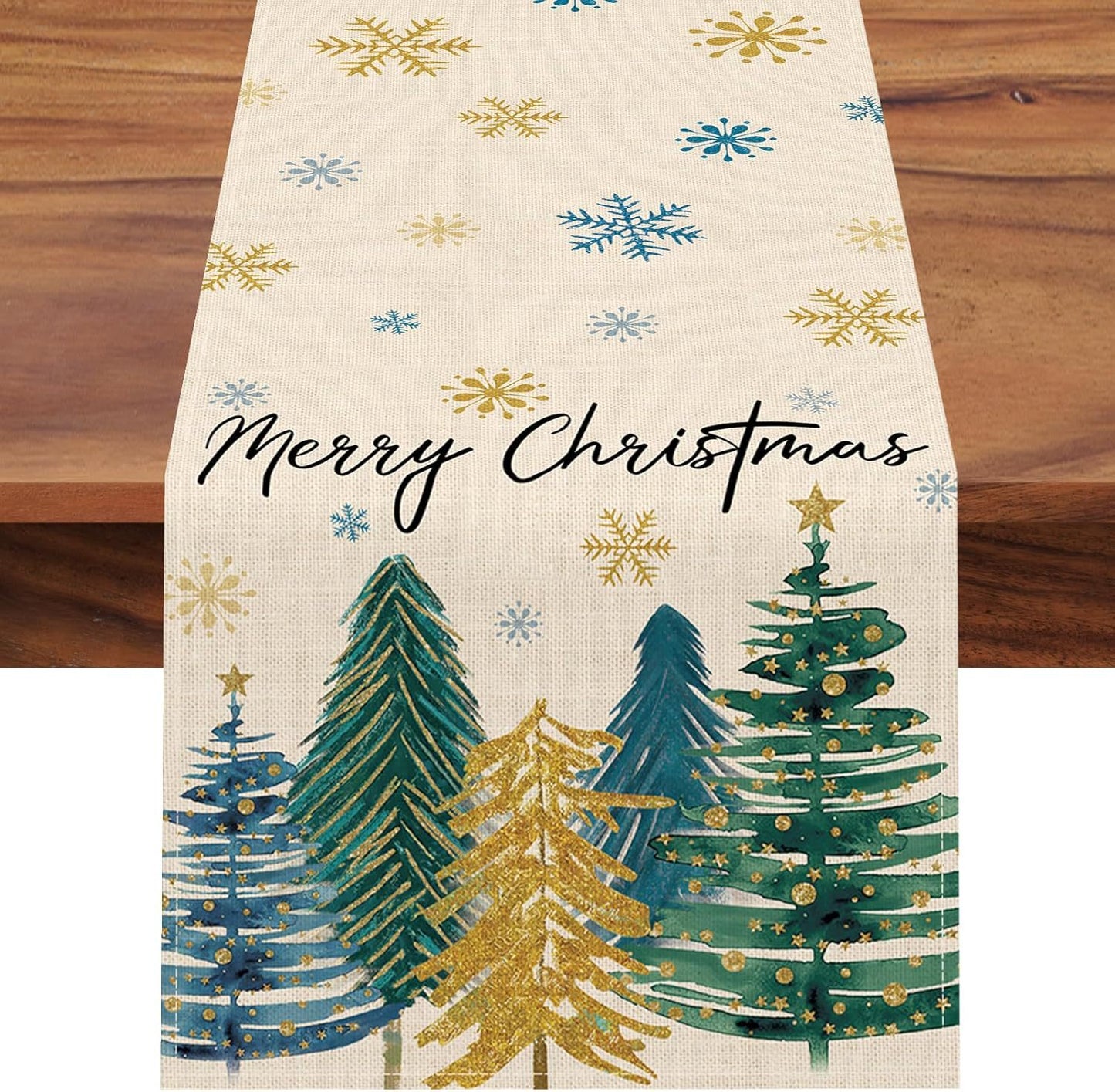 Abreatheofhome Christmas Trees Holiday Table Runner