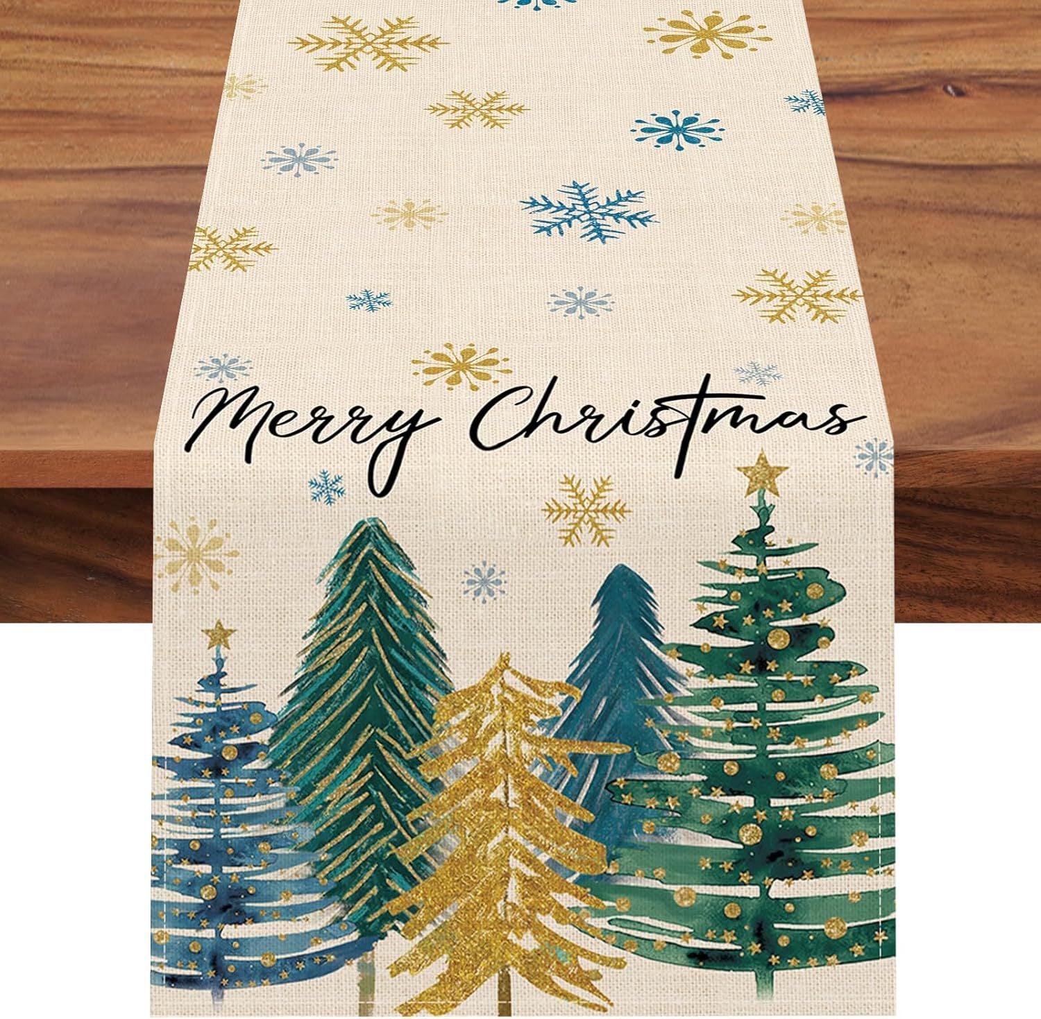 Abreatheofhome Christmas Trees Holiday Table Runner