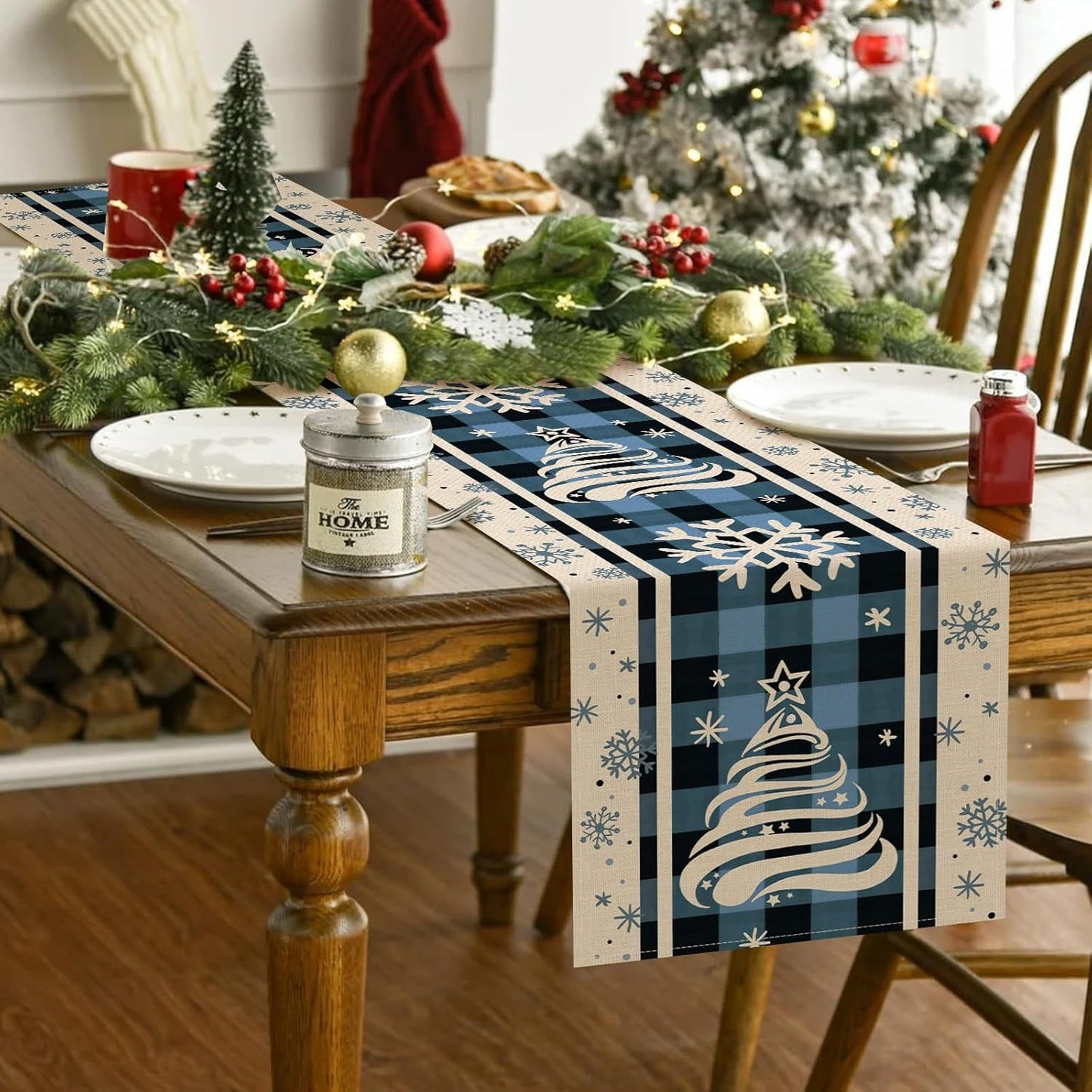 Abreatheofhome Christmas Trees Holiday Table Runner
