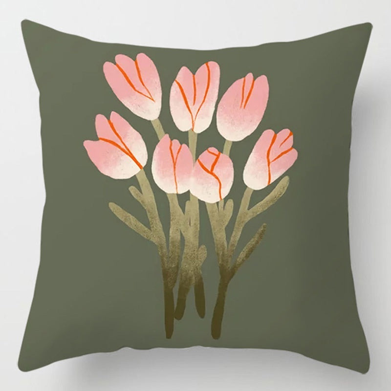 Floral Plant Pattern Cushion Cover Bedroom Decor A breathe of home