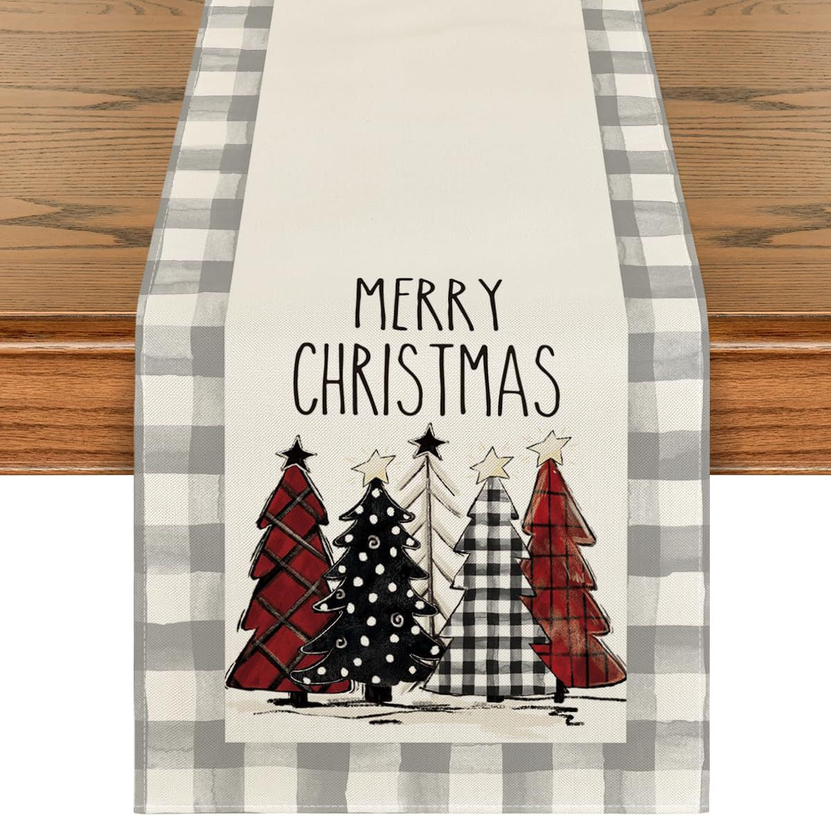 Abreatheofhome Christmas Trees Holiday Table Runner