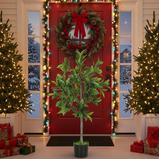 Abreatheofhome Artificial Christmas Tree Potted Holiday Decor