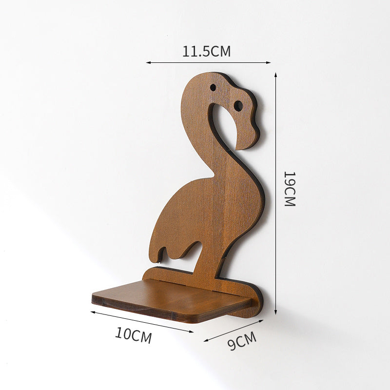 Retro Wall Home Decor Hydroponic Plant Solid Wood Shelving A breathe of home