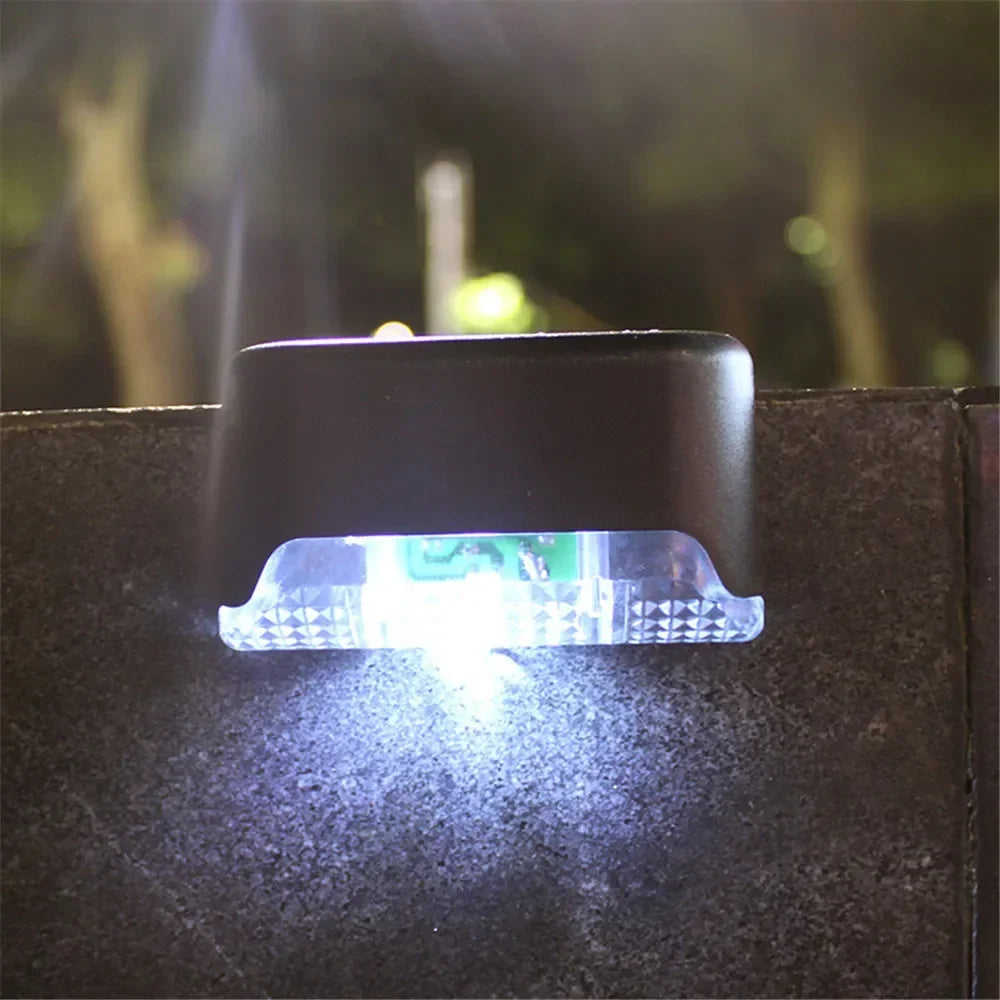 4Pcs Stair LED Solar Lamp Waterproof Outdoor Garden Light