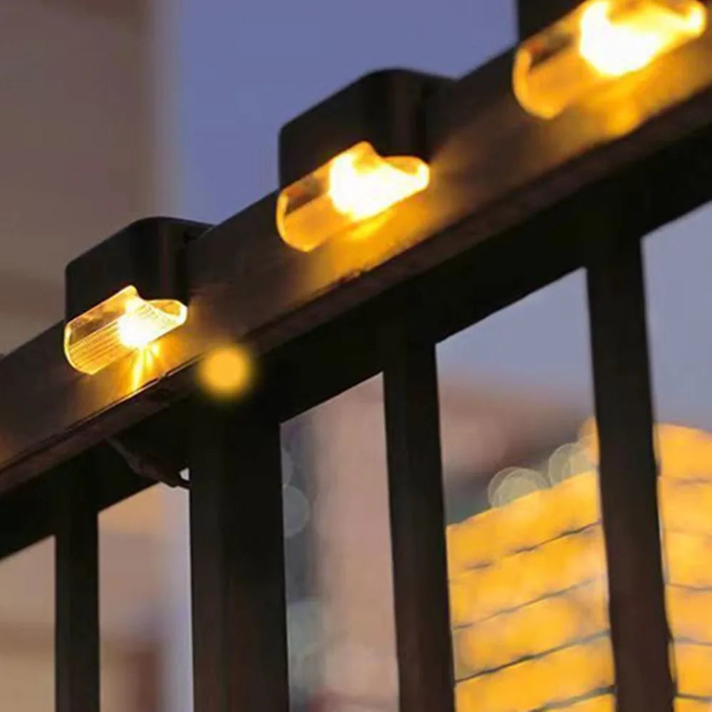 4Pcs Stair LED Solar Lamp Waterproof Outdoor Garden Light