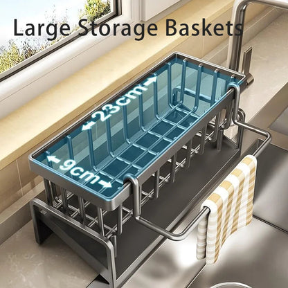 Self-draining sink rack for sponges and towels – keeps your kitchen organized A breathe of home