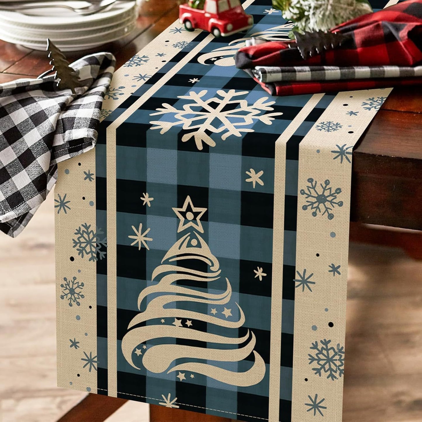 Abreatheofhome Christmas Trees Holiday Table Runner