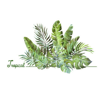 Tropical Plant Turtle Leaf Wall Sticker Home Decor  Beach Palm Leave Art Wall Decal For Kids Room Living Room Bedroom Mural A breathe of home