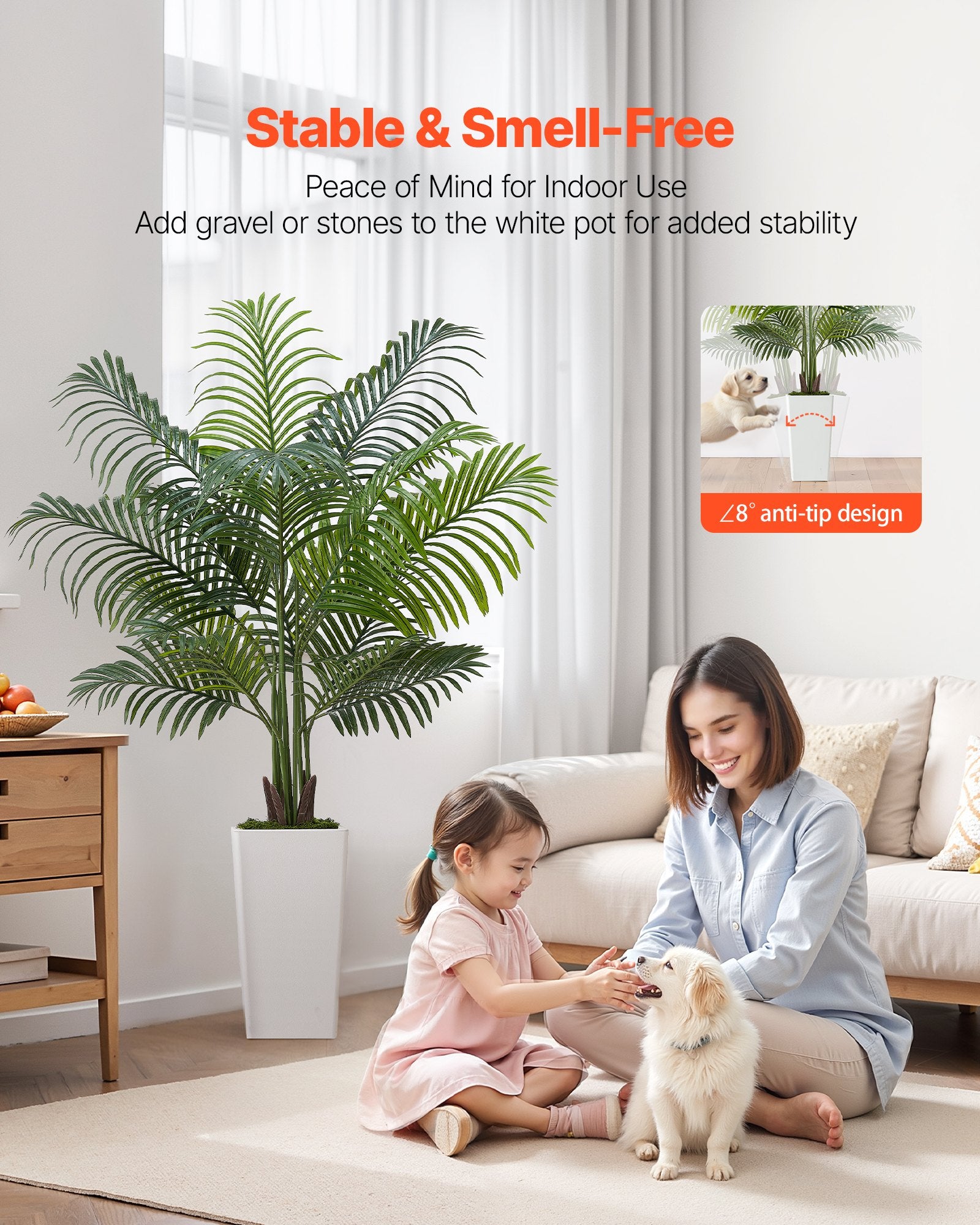 Abreatheofhome 5ft Artificial Areca Palm Tree