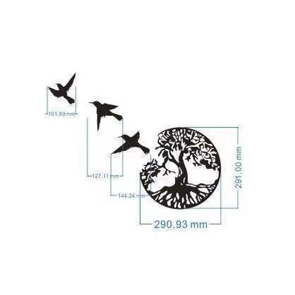 Abreathofhome Decorative Iron Wall Art Wall Hanging featuring birds and a tree design, perfect for home décor.