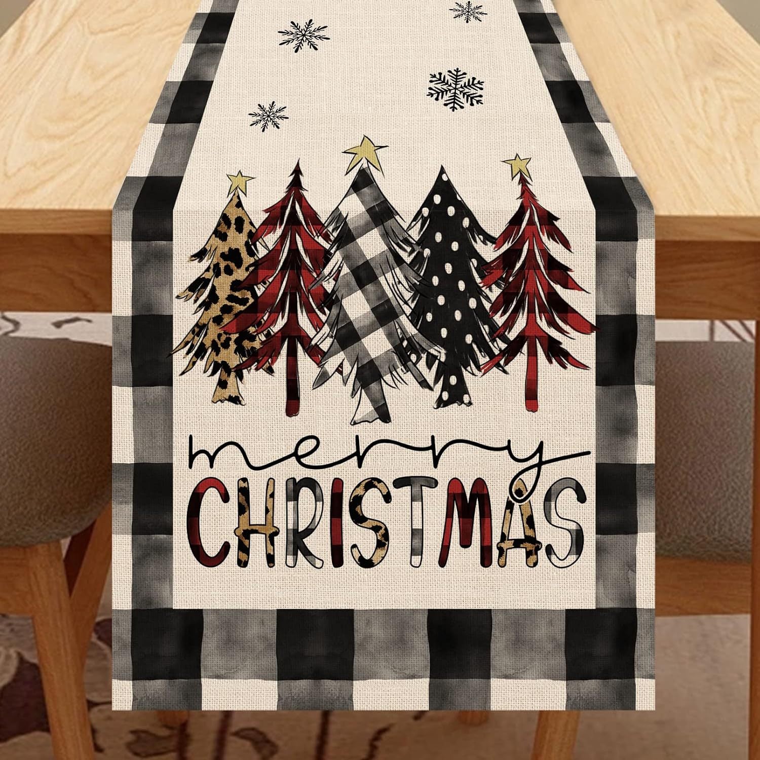 Abreatheofhome Christmas Trees Holiday Table Runner