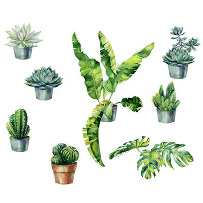 Tropical Plant Turtle Leaf Wall Sticker Home Decor  Beach Palm Leave Art Wall Decal For Kids Room Living Room Bedroom Mural A breathe of home