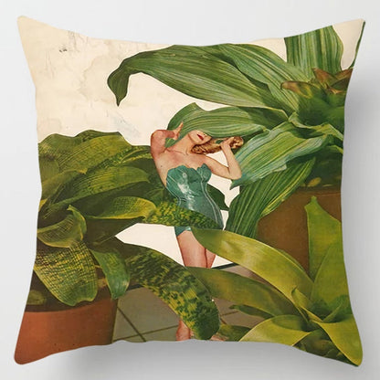 Floral Plant Pattern Cushion Cover Bedroom Decor A breathe of home