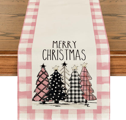Abreatheofhome Christmas Trees Holiday Table Runner